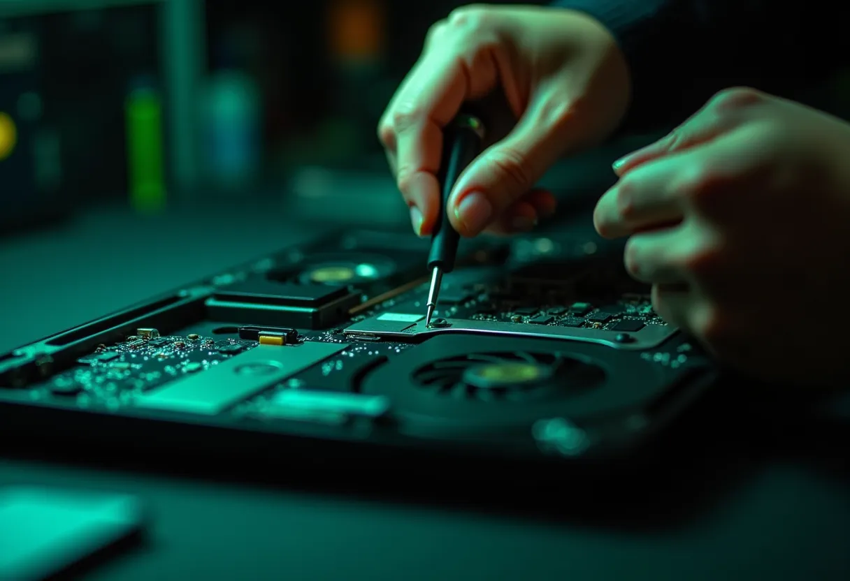 Een laptop openen voor reparatie